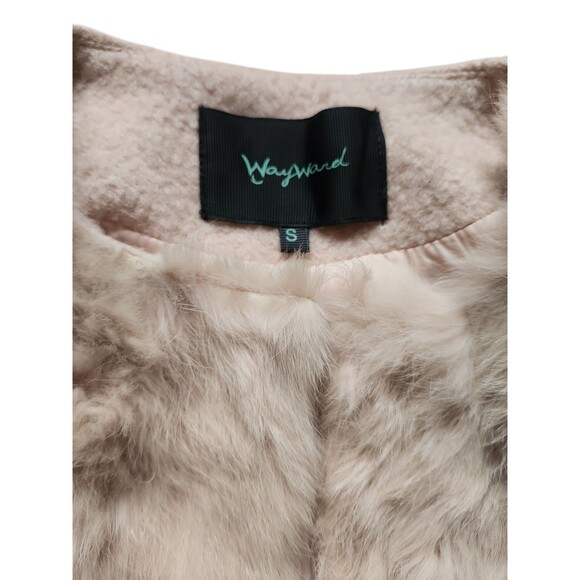 Wayward Rabbit Wool Blend Short Coat Womens Small Pink Old Money Mob Wife Chic - Picture 5 of 10